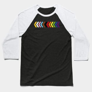 Pride Flag Chevrons Arrow Intersectional Intersex Progress Horizontal Baseball T-Shirt